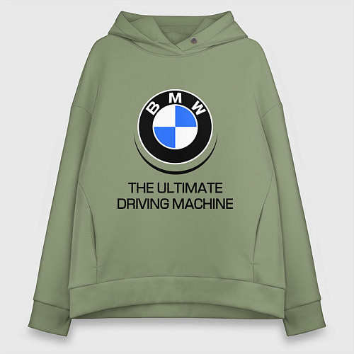 Женское худи оверсайз BMW Driving Machine / Авокадо – фото 1