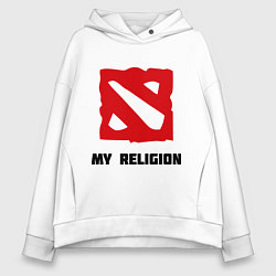 Женское худи оверсайз Dota 2: My Religion