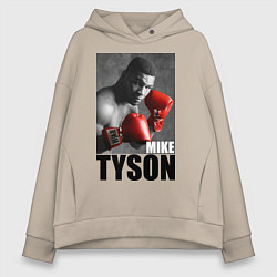 Толстовка оверсайз женская Mike Tyson, цвет: миндальный