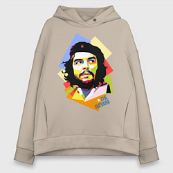 Толстовка оверсайз женская Che Guevara Art, цвет: миндальный