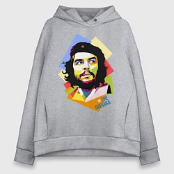Толстовка оверсайз женская Che Guevara Art, цвет: меланж