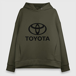 Толстовка оверсайз женская Toyota Logo, цвет: хаки