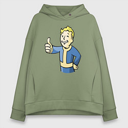 Толстовка оверсайз женская Fallout vault boy, цвет: авокадо