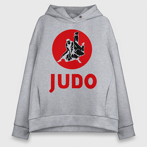 Женское худи оверсайз Judo / Меланж – фото 1