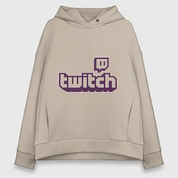 Толстовка оверсайз женская Twitch Logo, цвет: миндальный