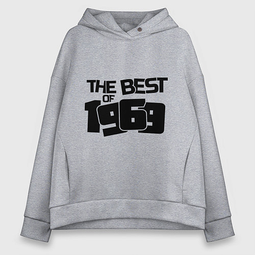 Женское худи оверсайз The best of 1969 / Меланж – фото 1