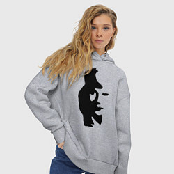 Толстовка оверсайз женская Саксофонист или девушка, цвет: меланж — фото 2