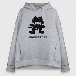 Толстовка оверсайз женская Monstercat, цвет: меланж