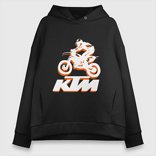 Женское худи оверсайз KTM белый / Черный – фото 1