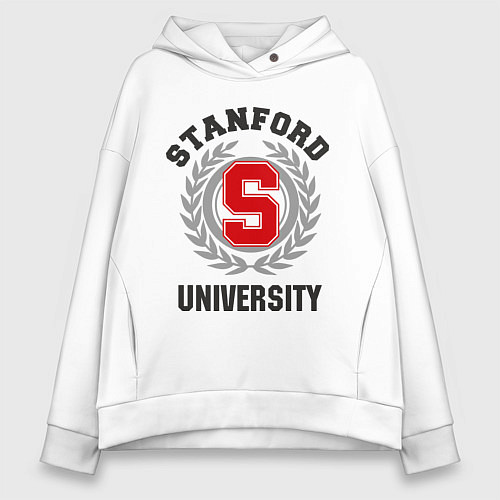 Женское худи оверсайз Stanford University / Белый – фото 1