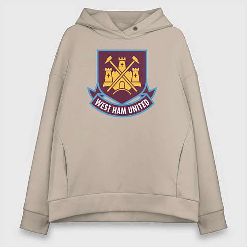 Женское худи оверсайз West Ham United FC / Миндальный – фото 1