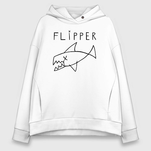 Женское худи оверсайз Flipper / Белый – фото 1