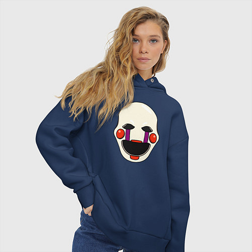 Женское худи оверсайз Puppet FNAF Марионетка / Тёмно-синий – фото 3