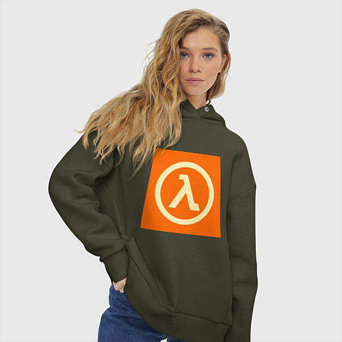 Женское худи оверсайз Half-Life / Хаки – фото 3