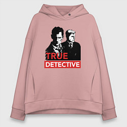 Толстовка оверсайз женская True Detective, цвет: пыльно-розовый