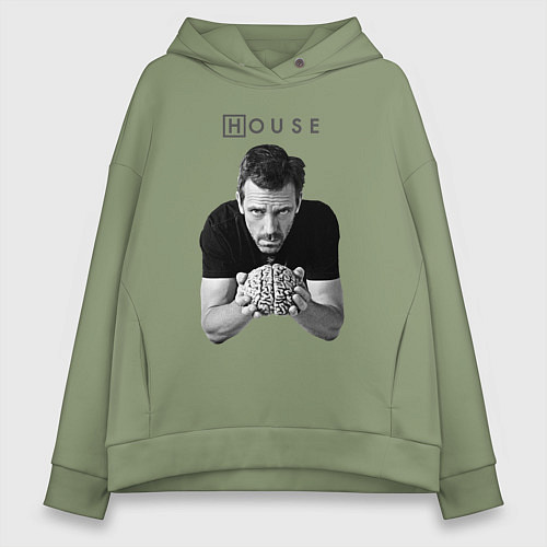 Женское худи оверсайз House Brain / Авокадо – фото 1