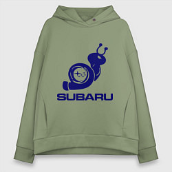 Толстовка оверсайз женская Subaru, цвет: авокадо