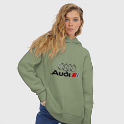 Толстовка оверсайз женская Audi, цвет: авокадо — фото 2