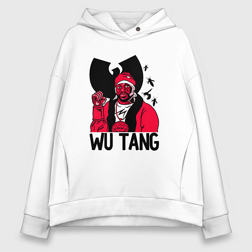 Женское худи оверсайз Wu-Tang Clan: Street style / Белый – фото 1