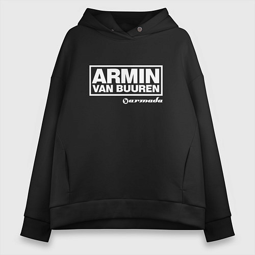Женское худи оверсайз Armin van Buuren / Черный – фото 1