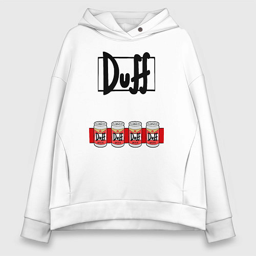 Женское худи оверсайз DUFF-Man / Белый – фото 1