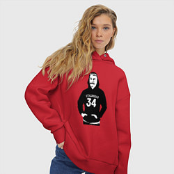 Толстовка оверсайз женская Stalingrad 34, цвет: красный — фото 2