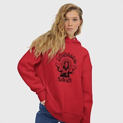 Толстовка оверсайз женская Zoidberg Saves, цвет: красный — фото 2