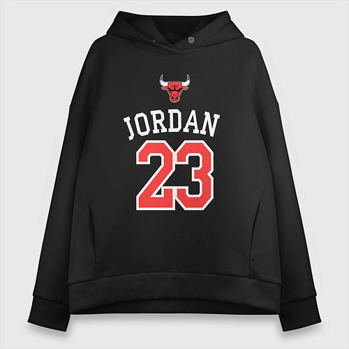 Женское худи оверсайз Jordan 23 / Черный – фото 1