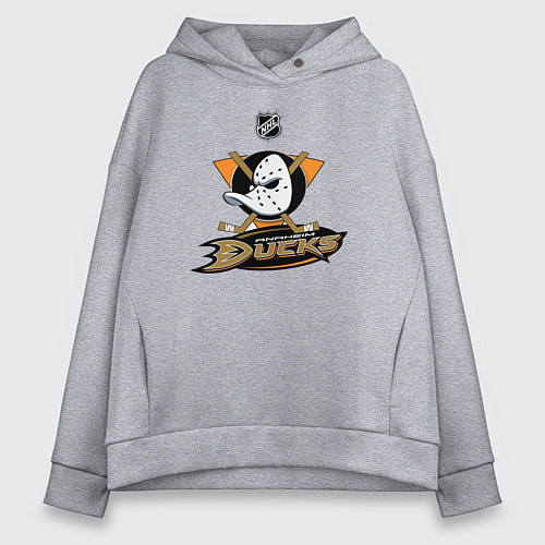 Женское худи оверсайз NHL: Anaheim Ducks / Меланж – фото 1