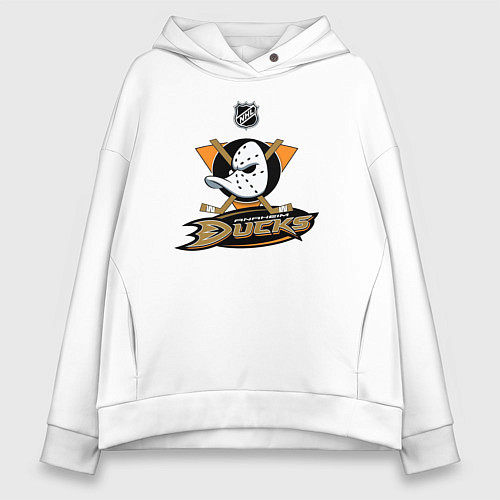 Женское худи оверсайз NHL: Anaheim Ducks / Белый – фото 1