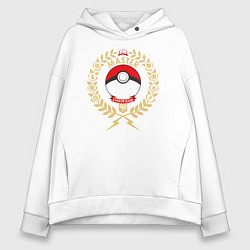 Толстовка оверсайз женская Poke Master, цвет: белый