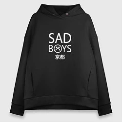 Толстовка оверсайз женская SAD BOYS, цвет: черный