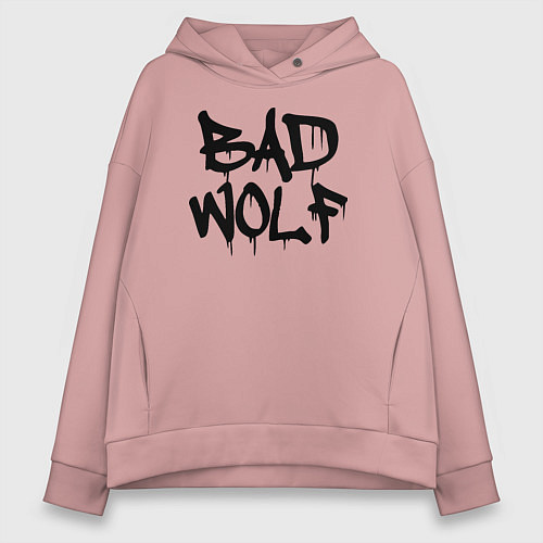 Женское худи оверсайз Bad Wolf / Пыльно-розовый – фото 1