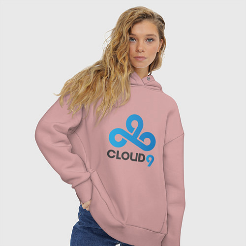 Женское худи оверсайз Cloud9 / Пыльно-розовый – фото 3