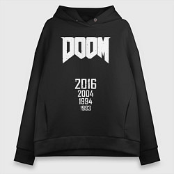 Толстовка оверсайз женская DOOM: Years, цвет: черный