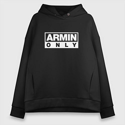 Толстовка оверсайз женская Armin Only, цвет: черный