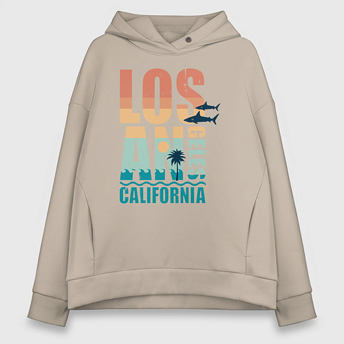 Женское худи оверсайз Losangeles / Миндальный – фото 1