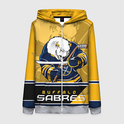 Толстовка на молнии женская Buffalo Sabres, цвет: 3D-меланж