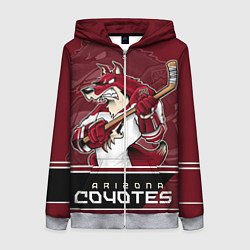 Толстовка на молнии женская Arizona Coyotes, цвет: 3D-меланж