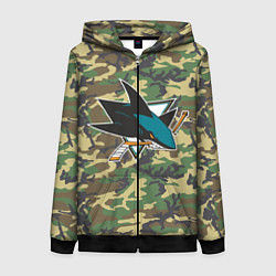 Женская толстовка на молнии Sharks Camouflage