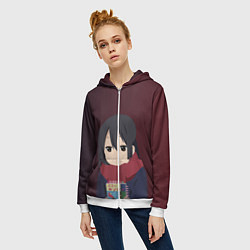 Толстовка на молнии женская K-ON, цвет: 3D-белый — фото 2