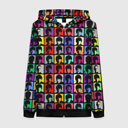 Женская толстовка на молнии The Beatles: pop-art