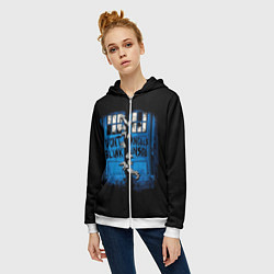 Толстовка на молнии женская Будка доктора, цвет: 3D-белый — фото 2