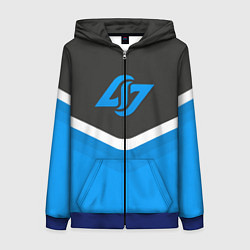 Толстовка на молнии женская CLG Uniform, цвет: 3D-синий