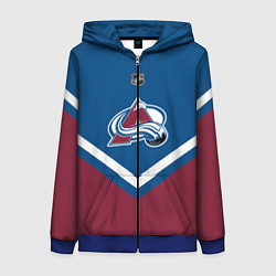 Толстовка на молнии женская NHL: Colorado Avalanche, цвет: 3D-синий