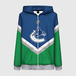 Толстовка на молнии женская NHL: Vancouver Canucks, цвет: 3D-меланж