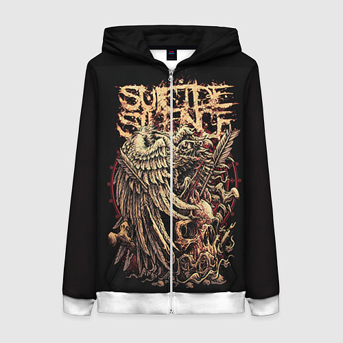 Женская толстовка на молнии Suicide Silence / 3D-Белый – фото 1