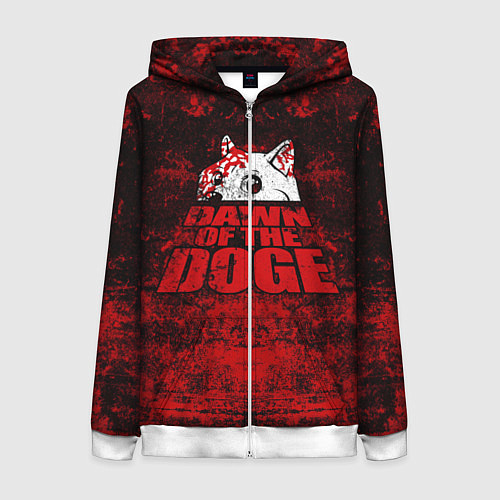 Женская толстовка на молнии Dawn of the Doge / 3D-Белый – фото 1