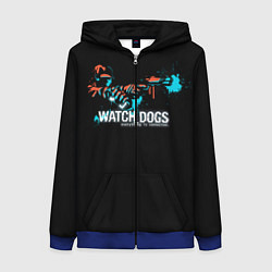 Толстовка на молнии женская Watch Dogs 2, цвет: 3D-синий
