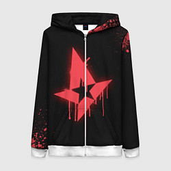 Толстовка на молнии женская Astralis: Black collection, цвет: 3D-белый